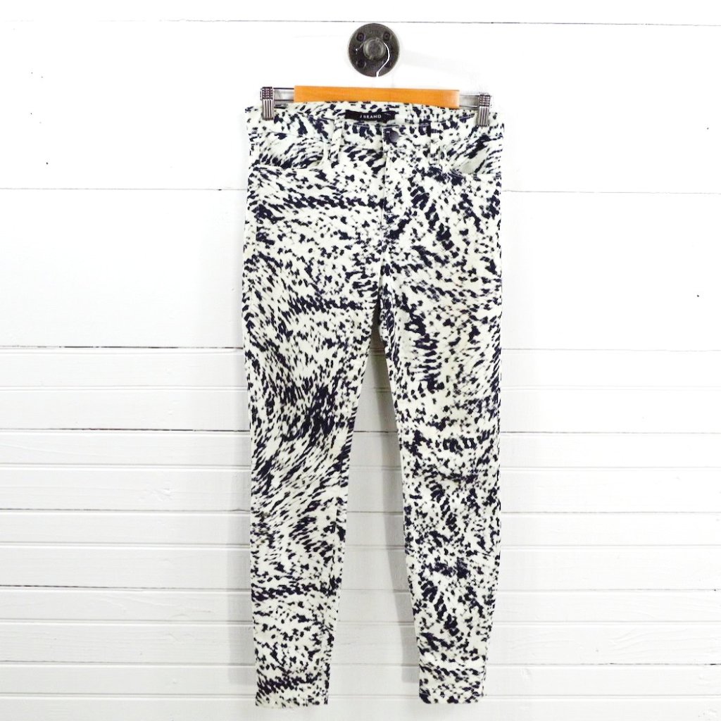 J Brand Super Skinny Print Jeans 12682